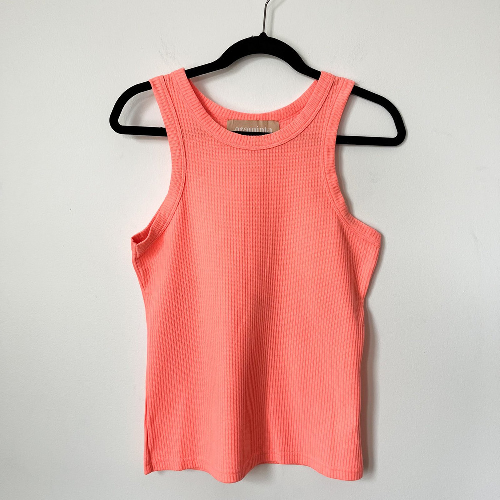 NWT Araminta James The Everyday Tank Apricot Waffle Knit Women Medium‎ Beach